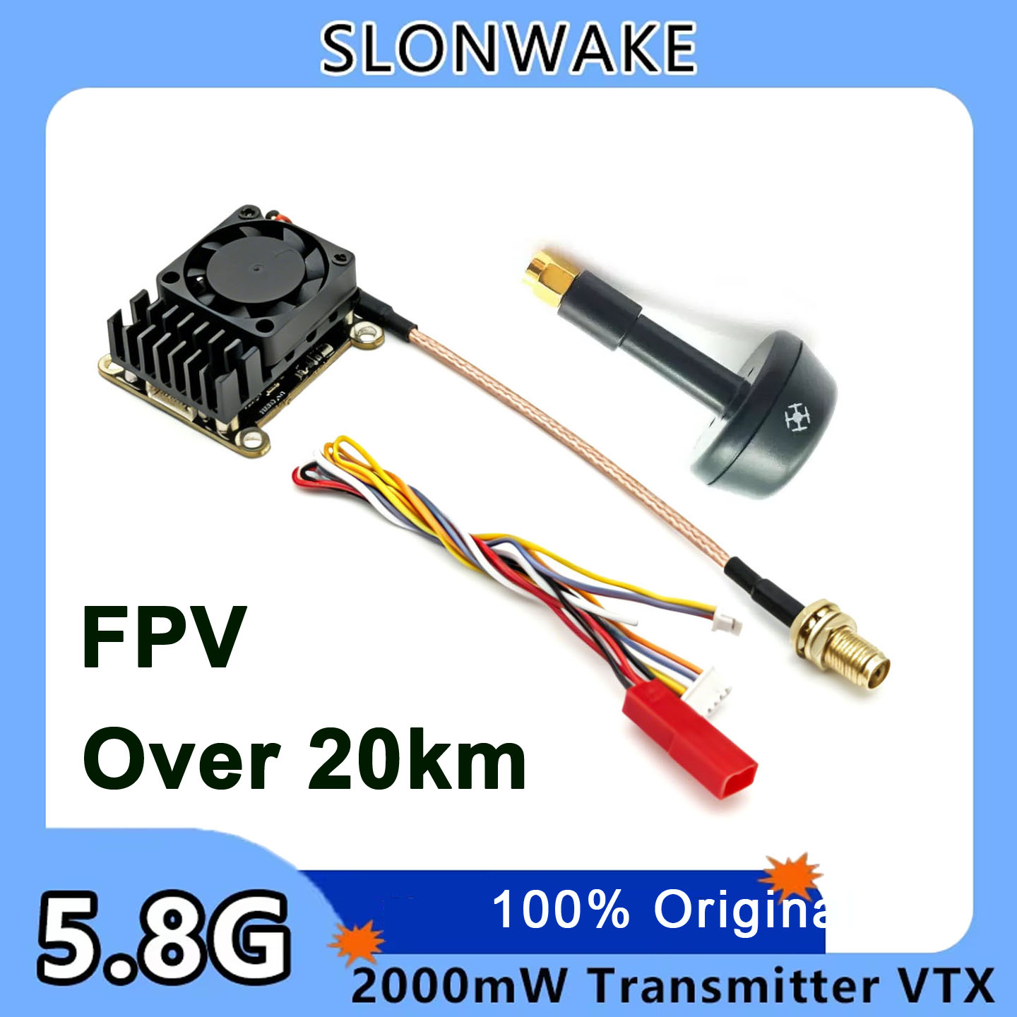 Fpv Drone Transmitter - Nowa ulepszona wersja 5.8Ghz 2W regulowany